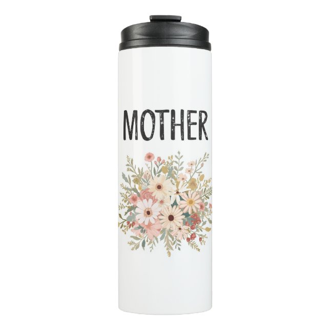 Floral 'MOTHER' thermisch Thermosbecher (Vorderseite)