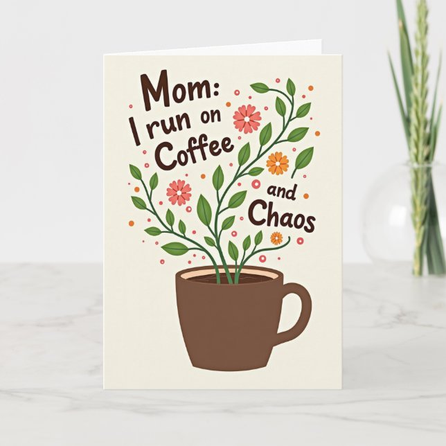 Floral Mothers Day Illustration Card Karte (Vorderseite)