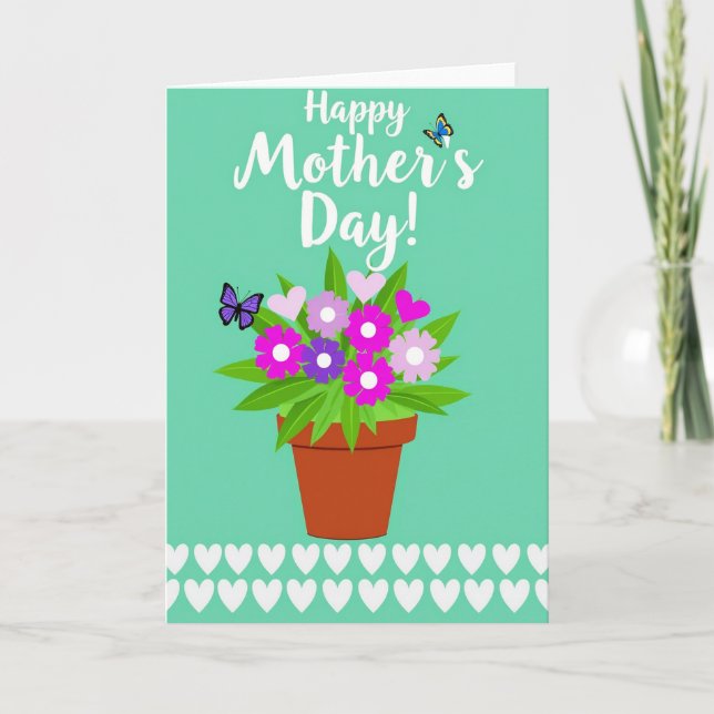 Floral Mothers Day Terracotta Card Karte (Vorderseite)