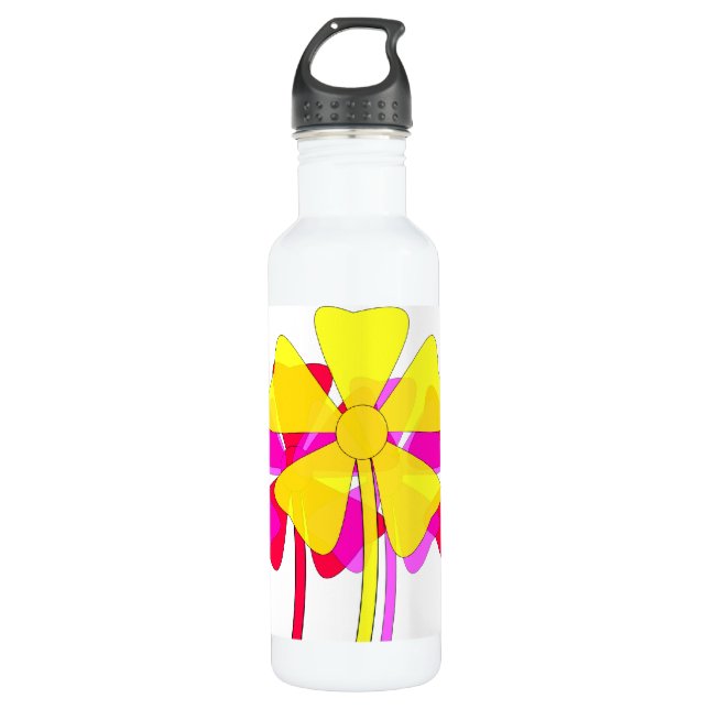 Floral Motif Edelstahlflasche (Vorderseite)