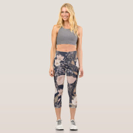 Floral Motif Yoga Capris