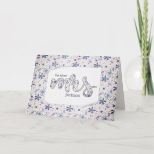 Floral Mrs. Brautparty Karte