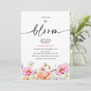 Floral Multi-Farb-Liebe ist in Bloom Brautparty Einladung
