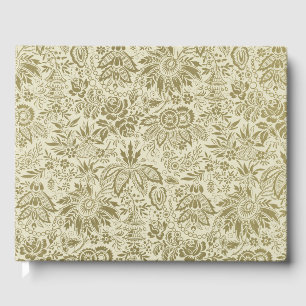 Floral Muster Antique Damask Paisley Gästebuch