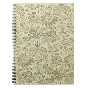 Floral Muster Antique Damask Paisley Notizblock