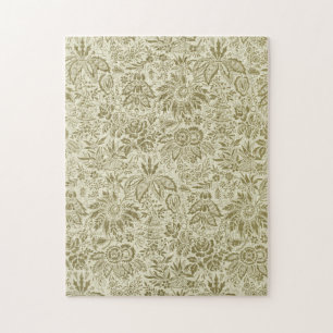 Floral Muster Antique Damask Paisley Puzzle