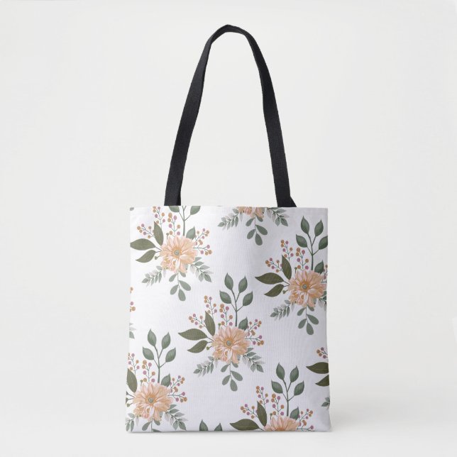 Floral Muster Tote Bag (Vorderseite)