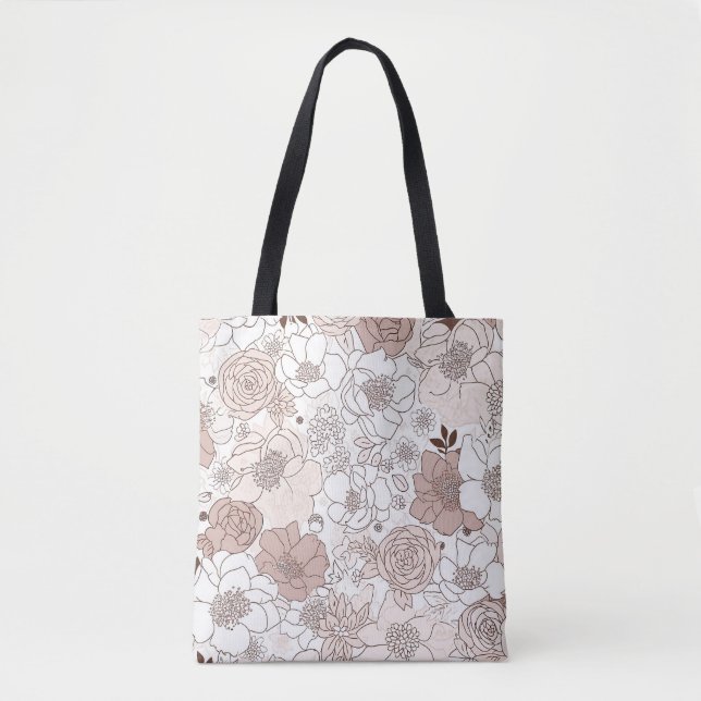 Floral Muster Tote Bag (Vorderseite)