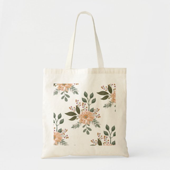 Floral Muster Tote Bag Tragetasche (Vorne)