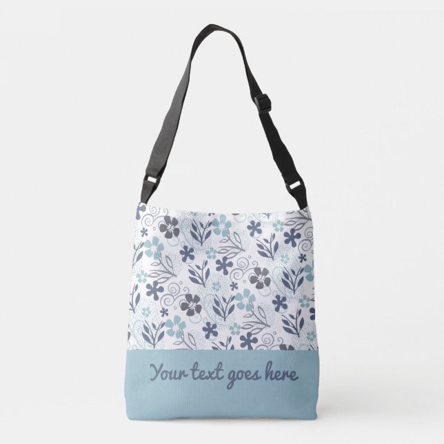 Floral Muster Tote Bag Tragetaschen Mit Langen Trägern (Rückseite)