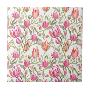 Floral Muster Tulip Blume Fliese