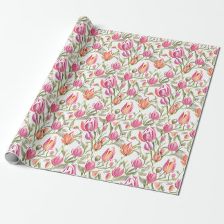 Floral Muster Tulip Blume Geschenkpapier