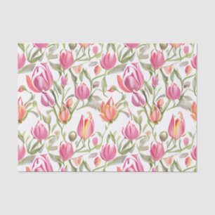 Floral Muster Tulip Blume Seidenpapier