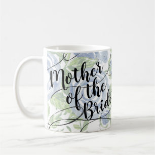 Floral Mutter der Bride Modern Script Blue Rose Kaffeetasse