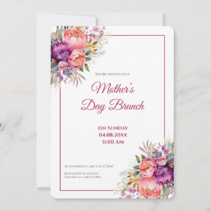 Floral Muttertags-Brunch-Einladung Einladung