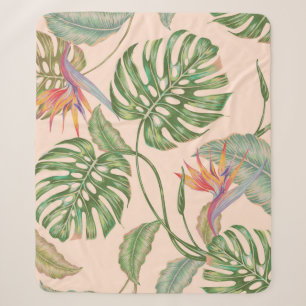Floral nahtlos Vintages tropisches Muster Hintergr Sherpadecke