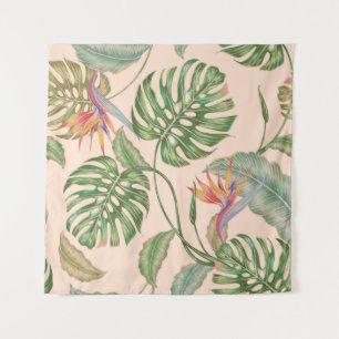 Floral nahtlos Vintages tropisches Muster Hintergr Wandteppich