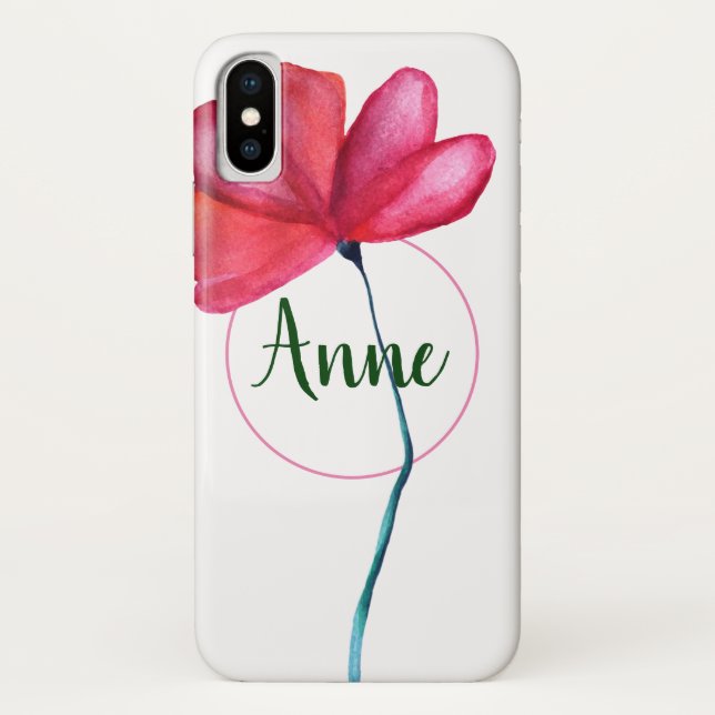Floral Name iPhone Case für sie (Rückseite)