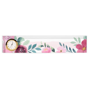 floral namensplakette