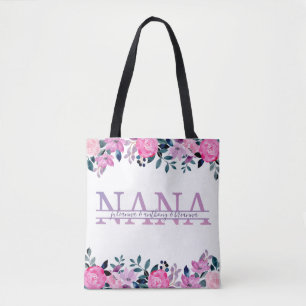 Floral Nana spaltes Monogramm mit Enkelnamen