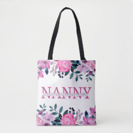 Floral Nanny spaltete Monogramm mit Enkelnamen