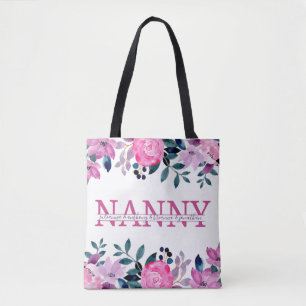Floral Nanny spaltete Monogramm mit Enkelnamen