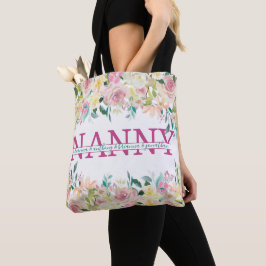 Floral Nanny spaltete Monogramm mit Enkelnamen