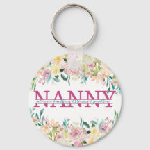 Floral Nanny spaltete Monogramm mit Enkelnamen