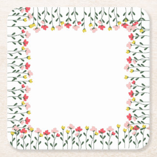 Floral Napkins Rechteckiger Pappuntersetzer