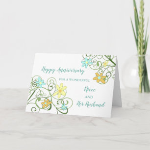 Floral Niece und ihr Geburtstag Karte