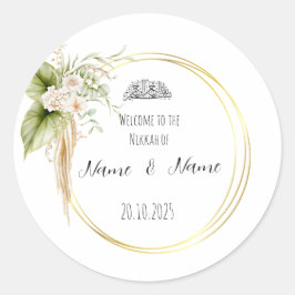 Floral Nikkah bevorzugt Aufkleber
