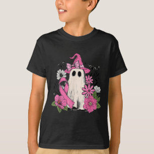 Floral Nk Boo Ghost Breast Cancer Awareness Soky S T-Shirt