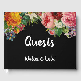 Floral Noir Gästebuch