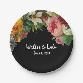 Floral Noir Pappteller