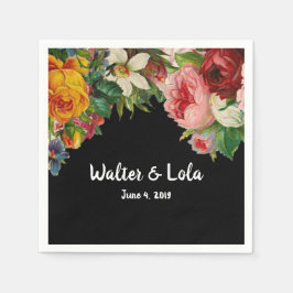 Floral Noir Serviette