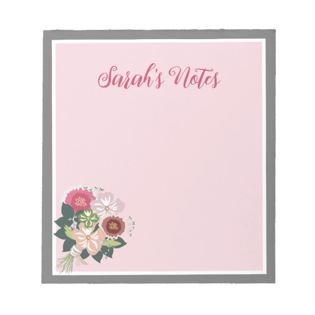Floral Notepad Notizblock (Vorderseite)