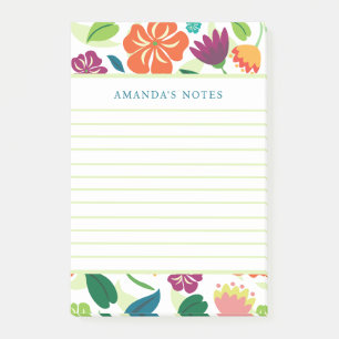 Floral Notepad Post-it Klebezettel