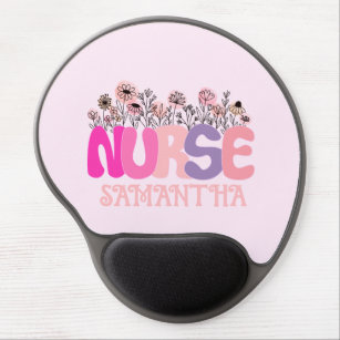 Floral Nurse Gel Mousepad