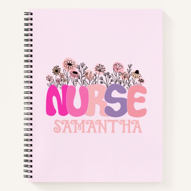 Floral Nurse Notizbuch (Vorderseite)