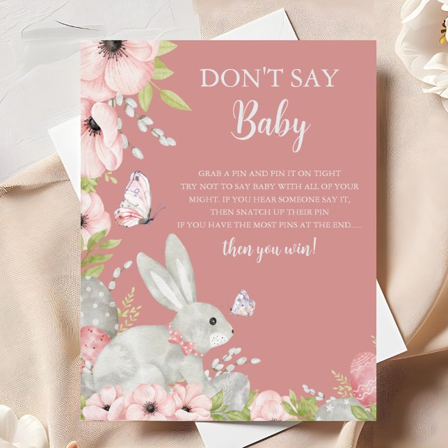 Floral Oaster Baby Shower Say Baby Game nicht Poster (Von Creator hochgeladen)