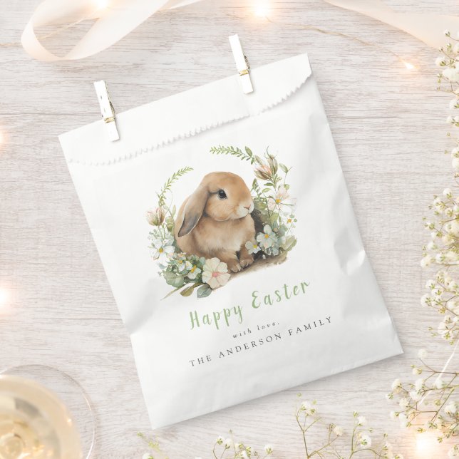 Floral Oaster Bunny Favor Bag Geschenktütchen (Ausgeschnitten)