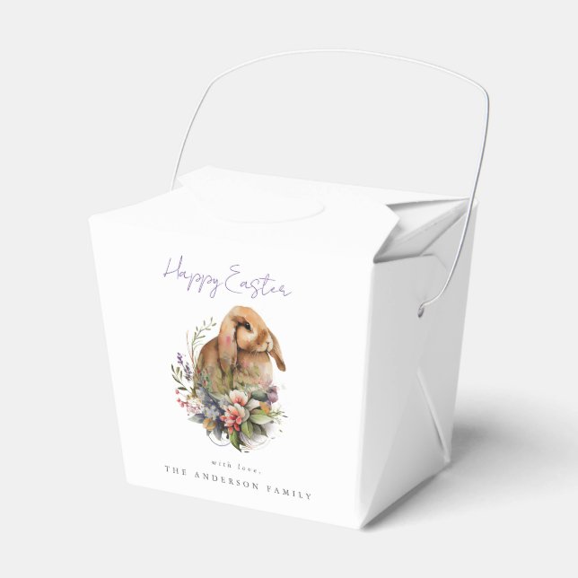 Floral Oaster Bunny Geschenkschachtel (Vorderseite)