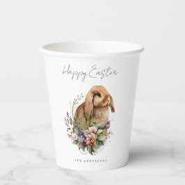 Floral Oaster Bunny Pappbecher