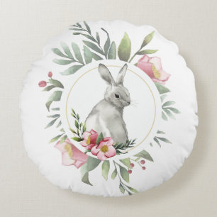 Floral Oaster Bunny Rundes Kissen