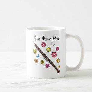 Floral Oboe Oboist Woodwind Musiker Custom Kaffeetasse