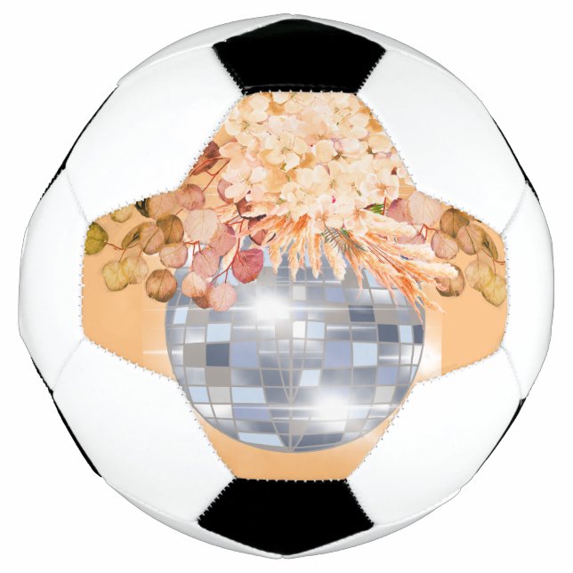 Floral Orange Disco Ball Brautparty (Vorderseite)