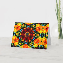 Floral Orange Karte