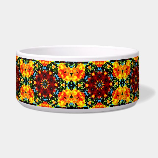 Floral Orange Napf (Vorderseite)
