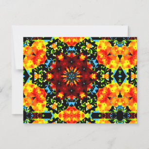 Floral Orange Postkarte