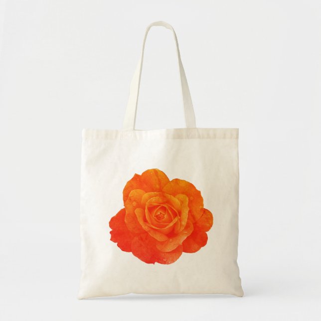 Floral Orange Rose Bridesmaid Geschenk für Hochzei Tragetasche (Vorne)